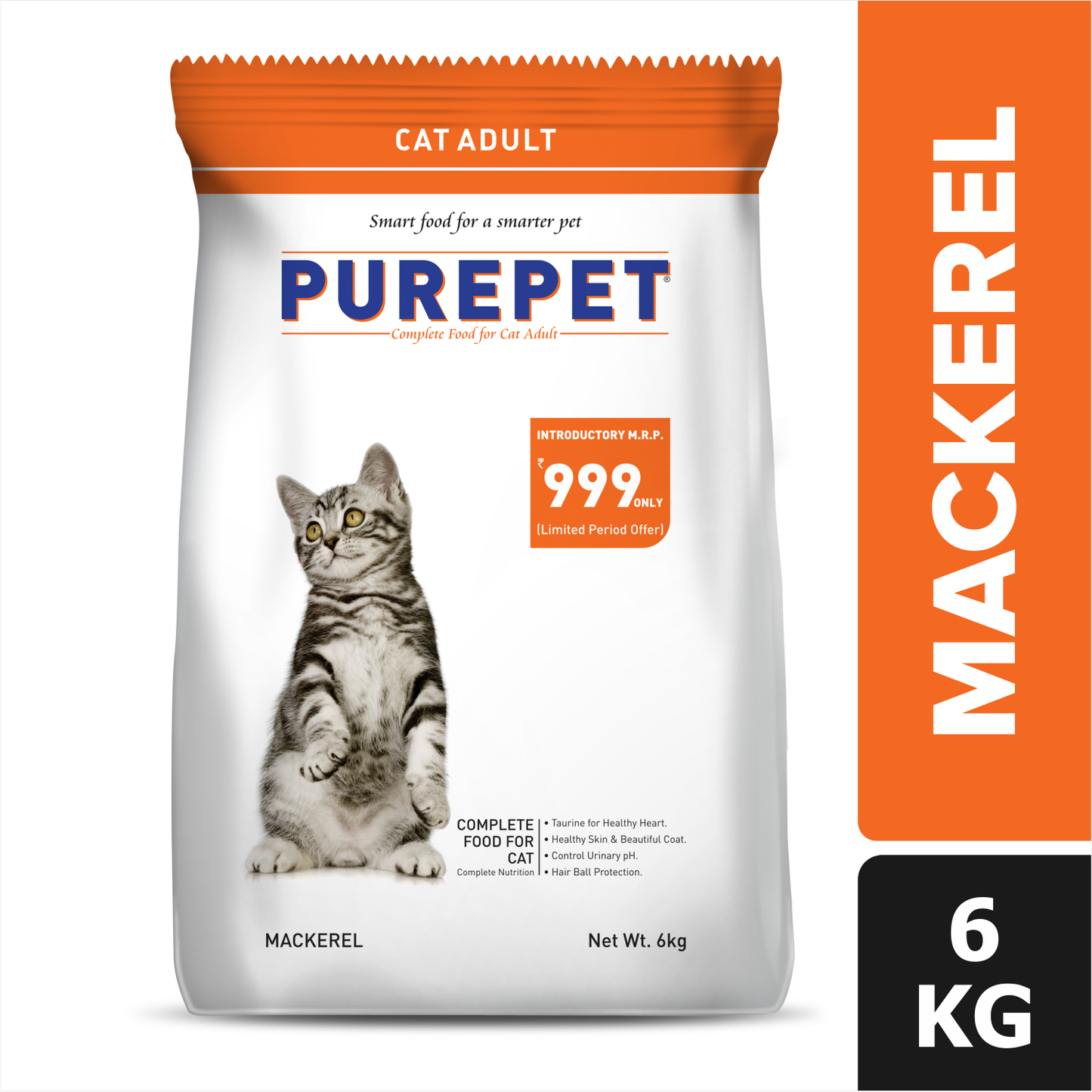 Purepet Mackerel Adult Cat Dry Food