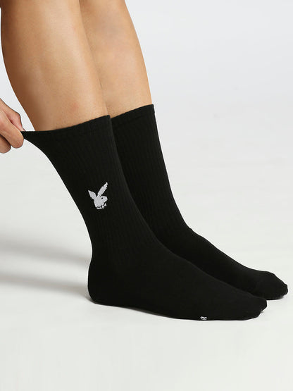 BALENZIA Mens Playboy Solid Crew Socks    3-Pack  Free Size