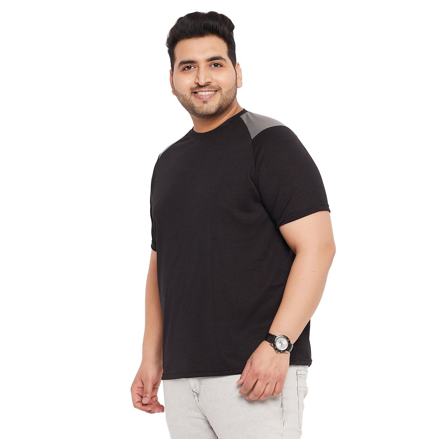 Men Plus Size Ralphy-B Solid Round Neck Tshirt