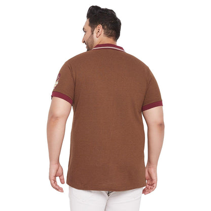 Men Plus Size Rampa Solid Polo Tshirt