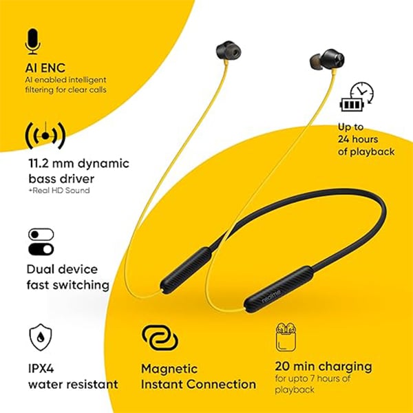 Realme Buds Wireless 2S In Ear Bluetooth Earphone with Mic