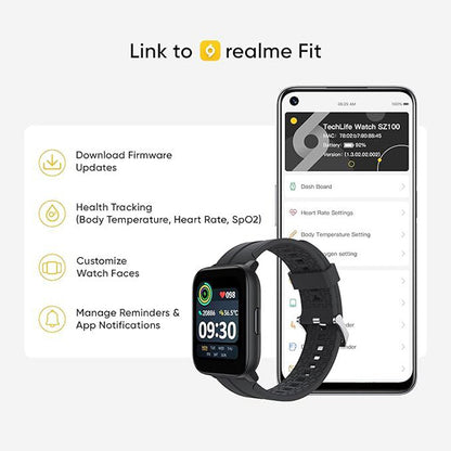 Realme TechLife Watch SZ100 1.69 HD Display Smartwatch