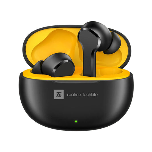 Realme Techlife Buds T100 with up to 28 Hours Playback  AI ENC for Calls Bluetooth Headset