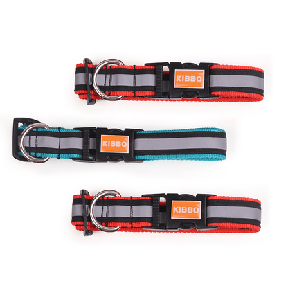 Kibbo Premium Nylon Collar with Buckle and D Ring for Dogs RedSea GreenPack of 3