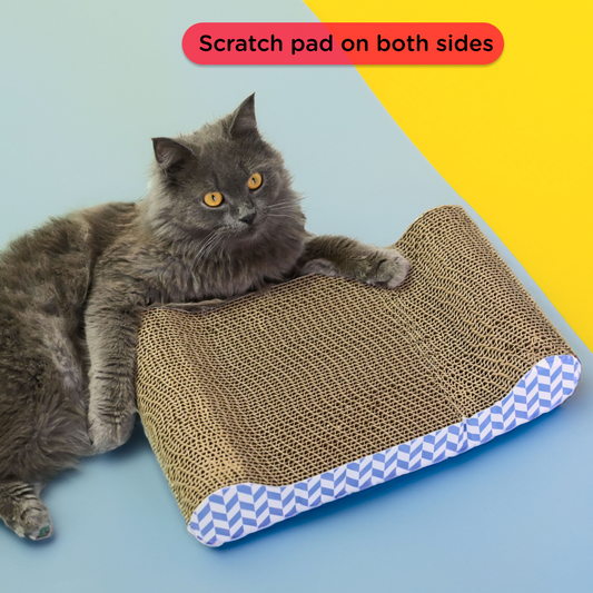 Skatrs Paw Lounge Cat Scratcher with 2g Premium Catnip Free