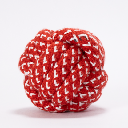 Skatrs Ball Rope Toy for Cats  Dogs Red