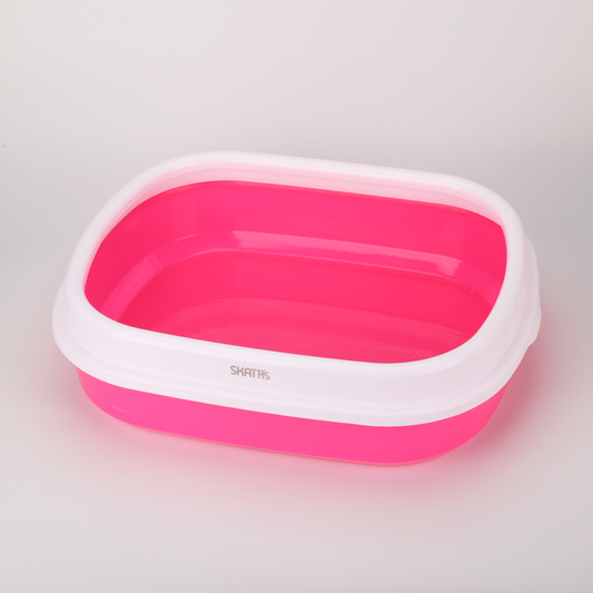 Skatrs Litter Tray for Cats Pink