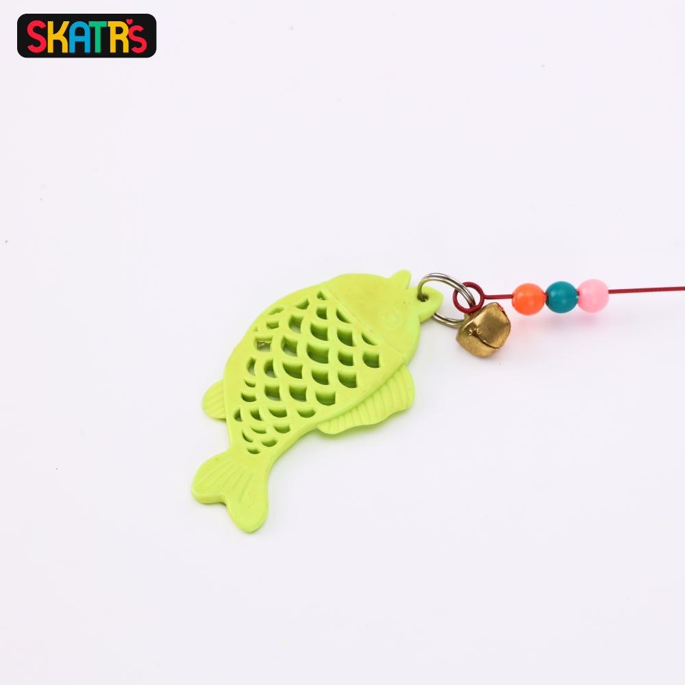 Skatrs Rod Spring with Fish Teaser Toy for Cats