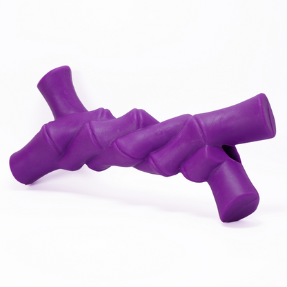 Skatrs Rubber Twisted Bone Toy for Dogs Purple