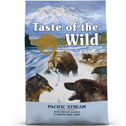 Taste of the Wild Pacific Stream Smoked Salmon Adult Dog Dry Food  Grain Free Formula