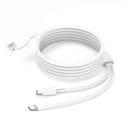 LA FORTE 2 in 1 PVC Soft and Superior 1.3 m- Compatible with Type C and Iphone  White