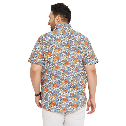 Men Plus Size Senam Printed Shirt