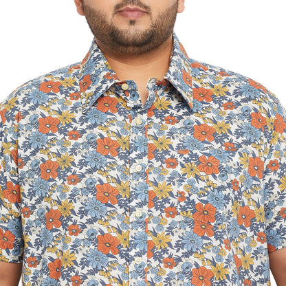 Men Plus Size Senam Printed Shirt