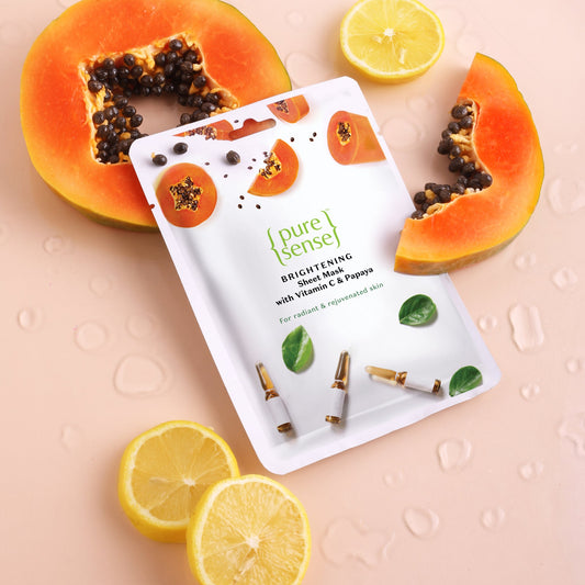 Brightening Sheet Mask with Vitamin C  Papaya  From the makers of Parachute Advansed  15ml