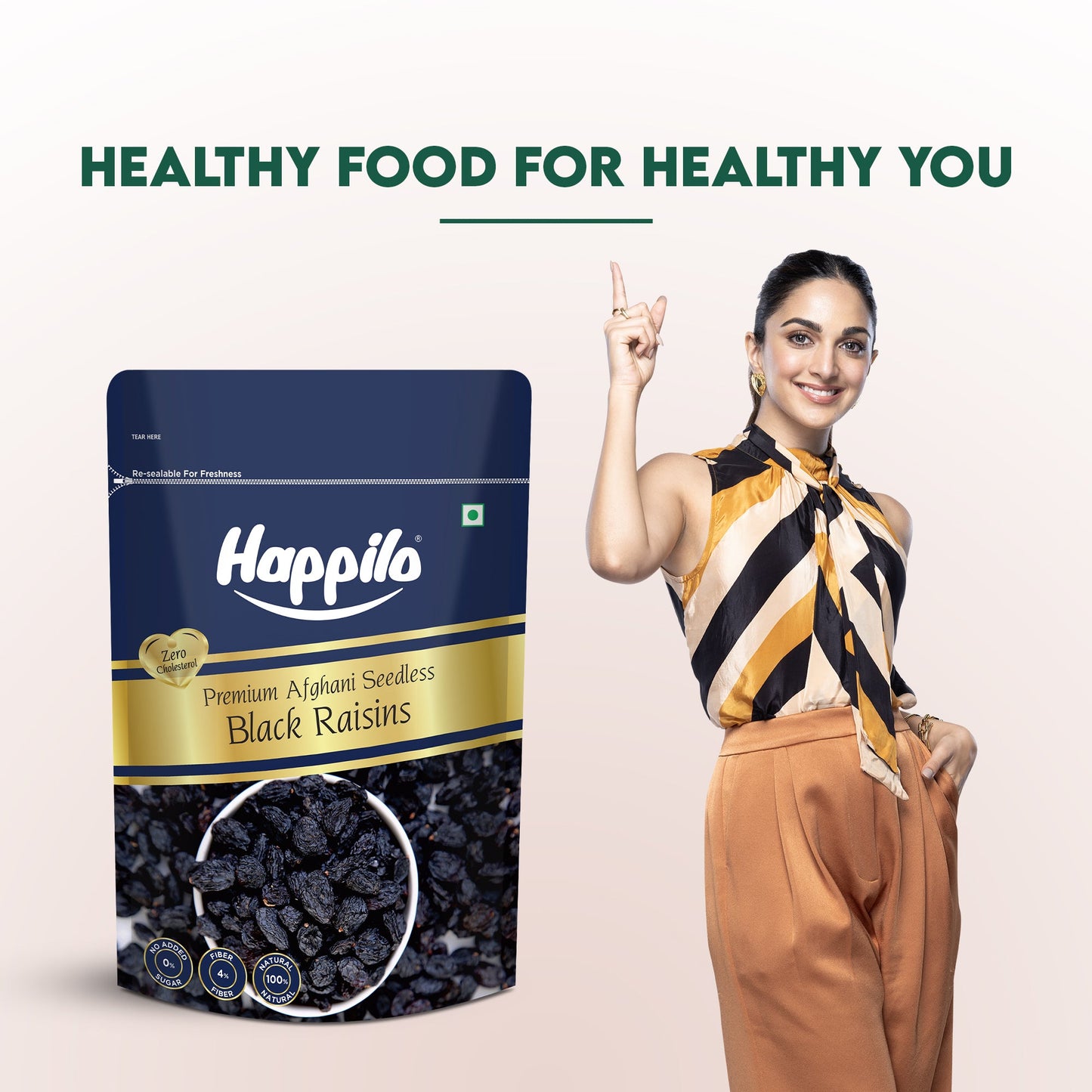 Happilo Premium Seedless Afghani Black Raisins