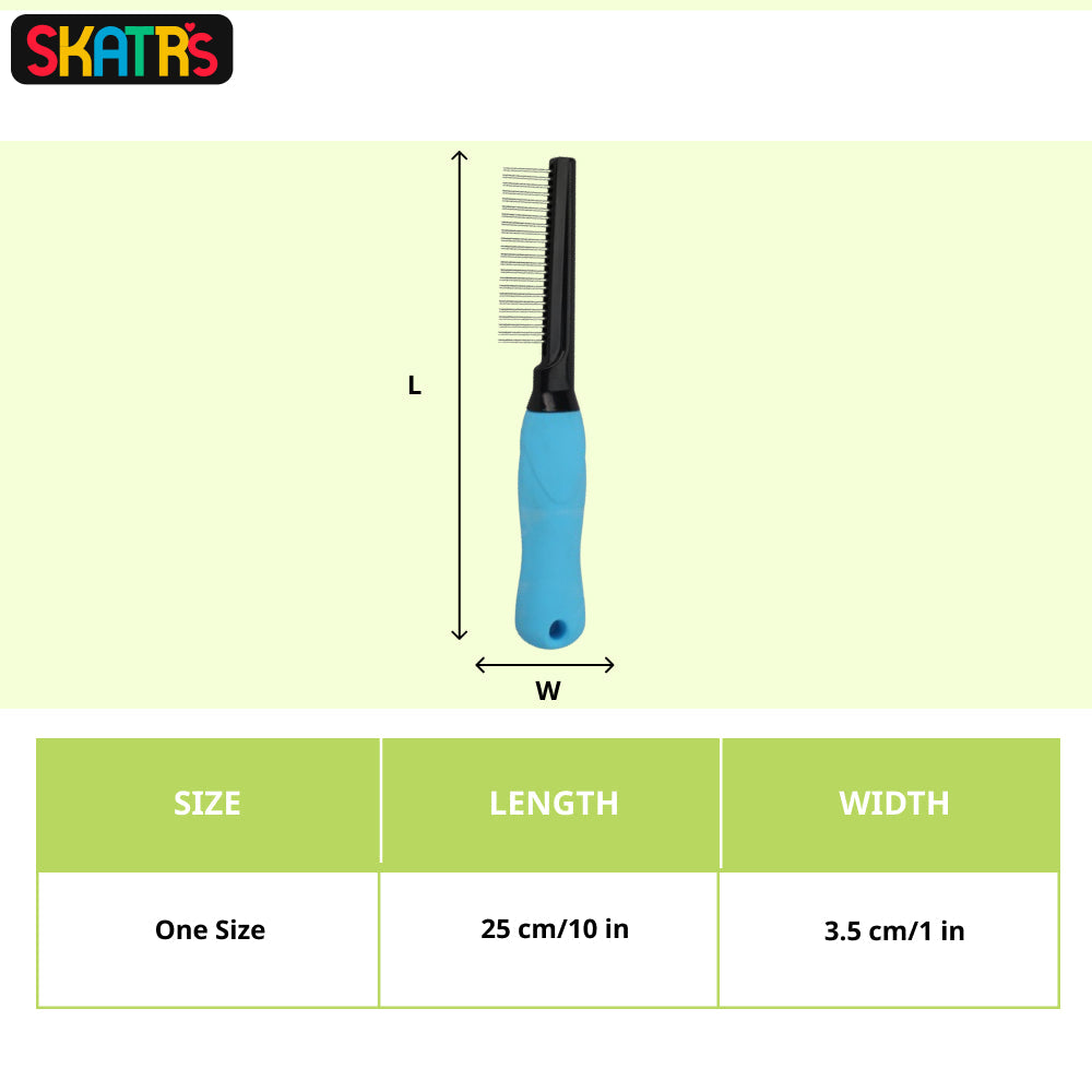 Skatrs Easy Grip Handle Comb Brush for Dogs and Cats