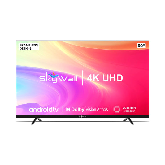 SkyWall 127 cm 50 inches 4K Ultra HD Smart Android LED TV 50SW-4K With Frameless Edition