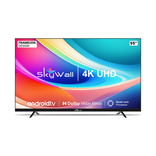 SkyWall 139.7 cm 55 inches 4K Ultra HD Smart LED TV 55SW4K-VS Frameless Edition Voice Assistant