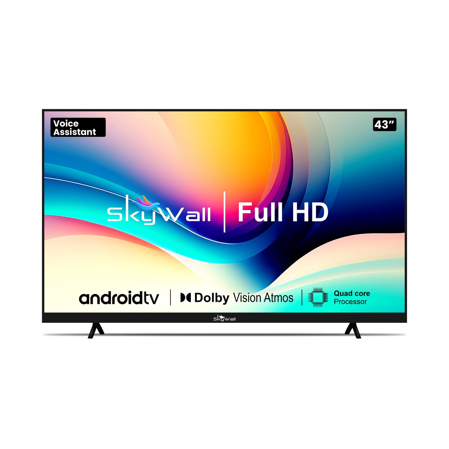 SkyWall 108 cm 43 inches Full HD Smart LED TV 43SW-Voice Frameless Edition  With Voice Assistant
