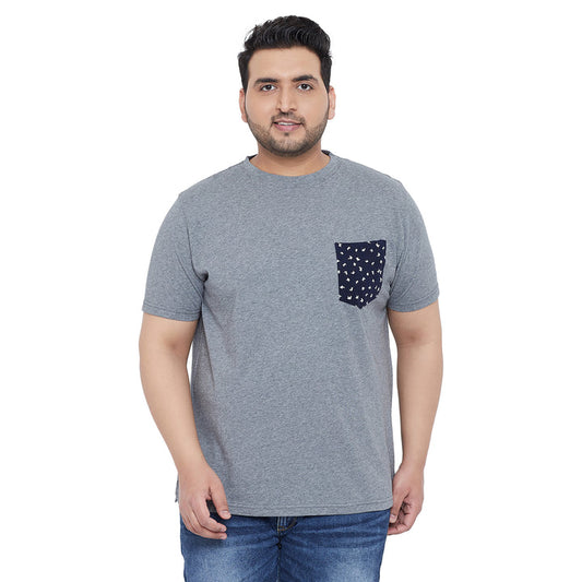 Men Plus Size Stoddart Solid Round Neck Tshirt