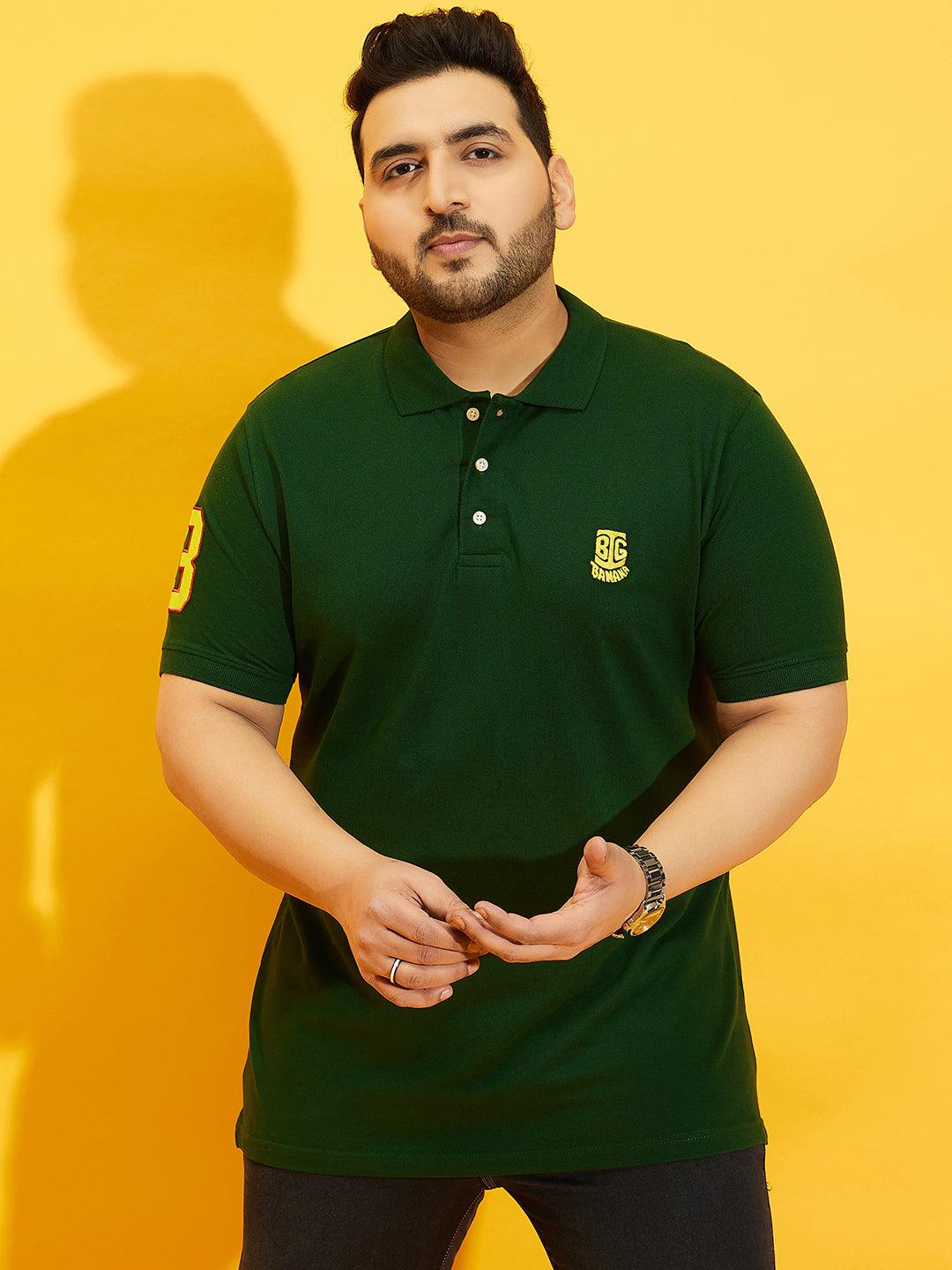 Men Plus Size Tim-BG Solid Polo Tshirt