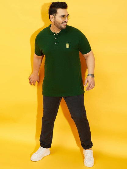 Men Plus Size Tim-BG Solid Polo Tshirt