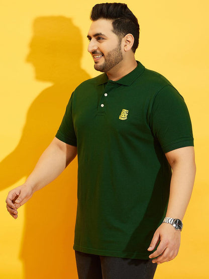 Men Plus Size Tim-BG Solid Polo Tshirt