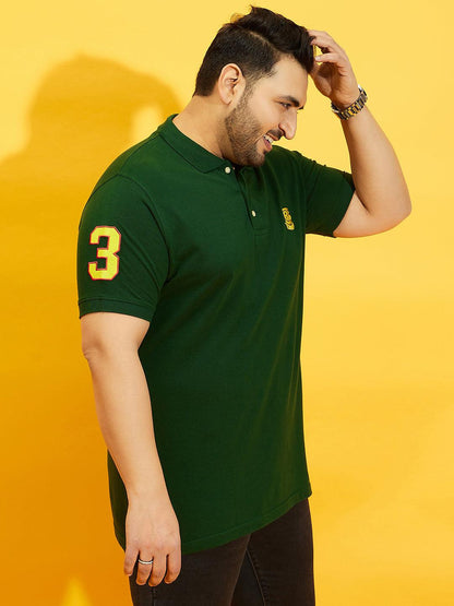 Men Plus Size Tim-BG Solid Polo Tshirt