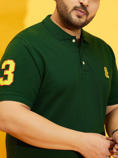 Men Plus Size Tim-BG Solid Polo Tshirt