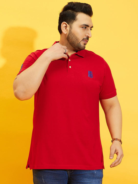 Men Plus Size Tim-R Solid Polo Tshirt