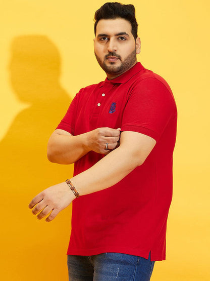 Men Plus Size Tim-R Solid Polo Tshirt