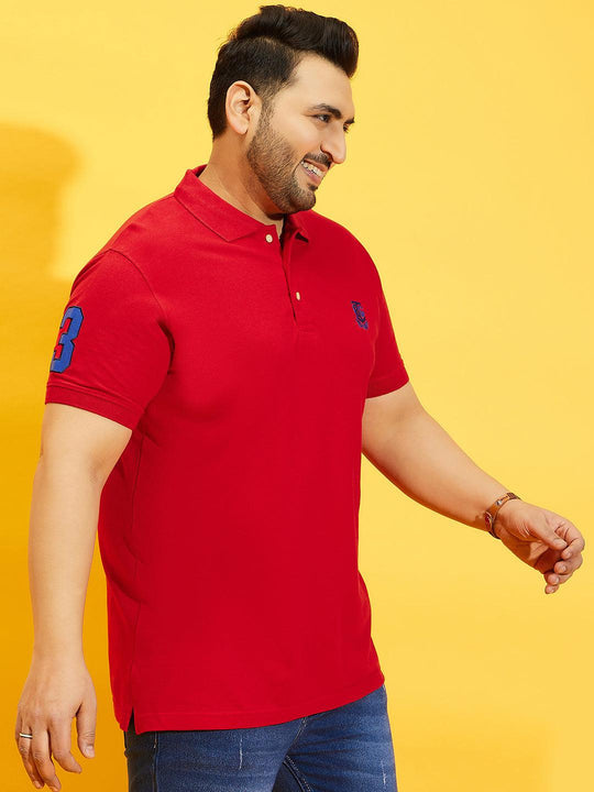 Men Plus Size Tim-R Solid Polo Tshirt