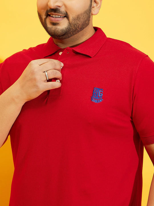 Men Plus Size Tim-R Solid Polo Tshirt