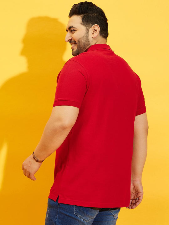 Men Plus Size Tim-R Solid Polo Tshirt