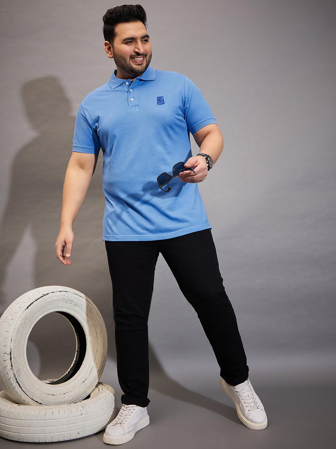 Men Plus Size Tim-SB Solid Polo Tshirt