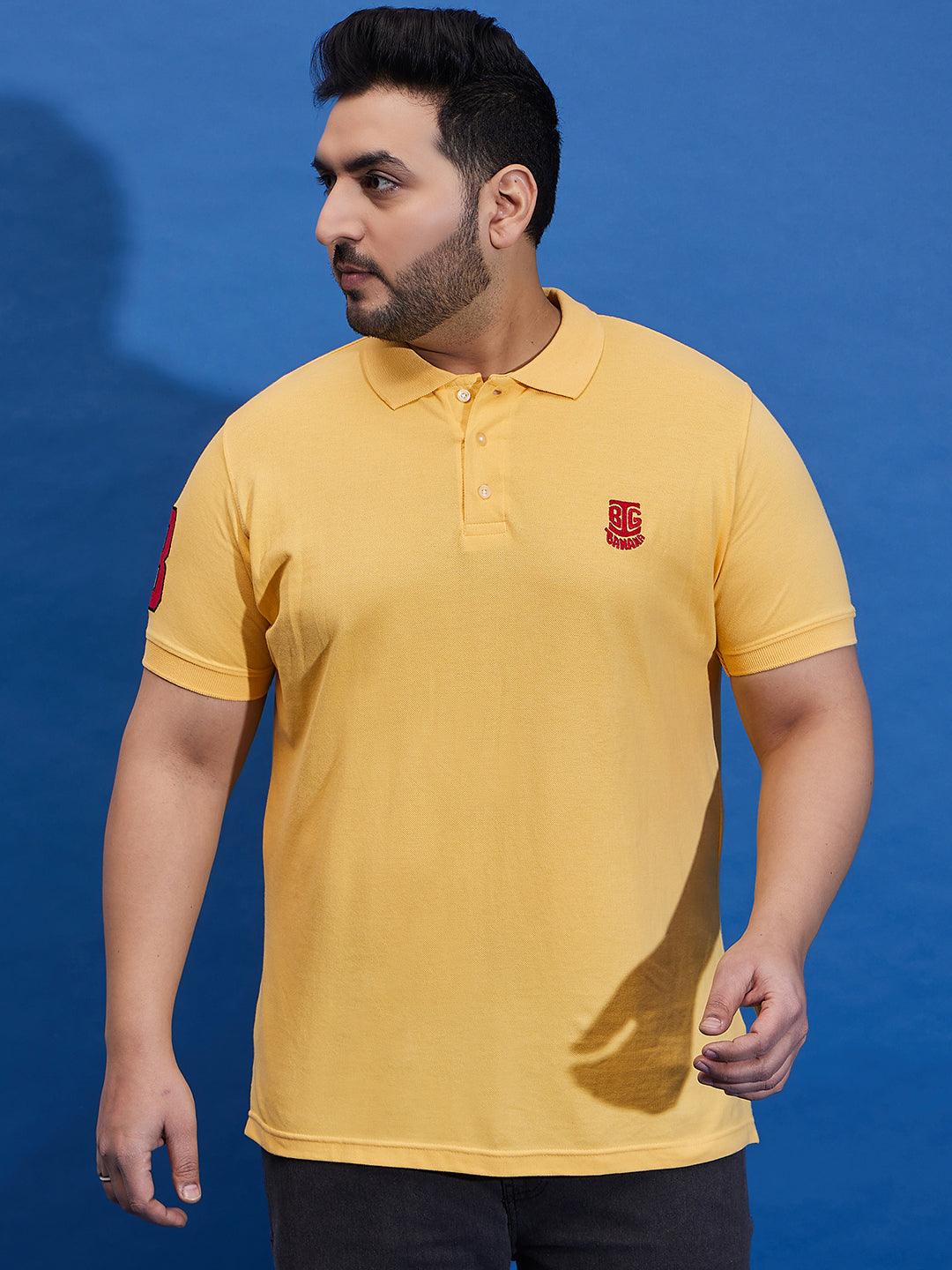 Men Plus Size Tim-Y Solid Polo Tshirt