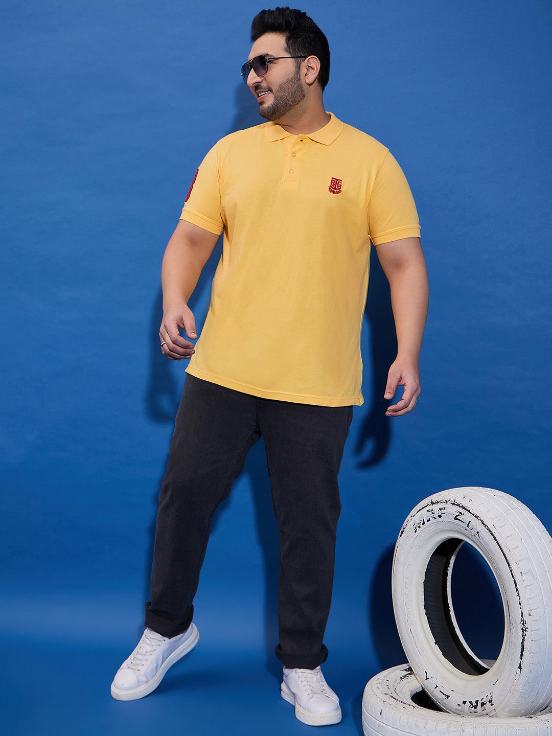 Men Plus Size Tim-Y Solid Polo Tshirt