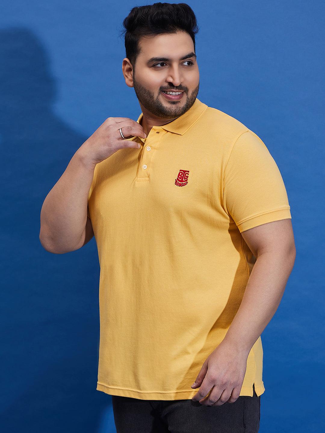 Men Plus Size Tim-Y Solid Polo Tshirt