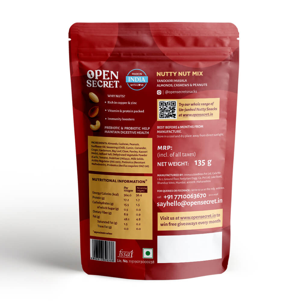 Open Secret Tandoori Masala Nut Mix 135g