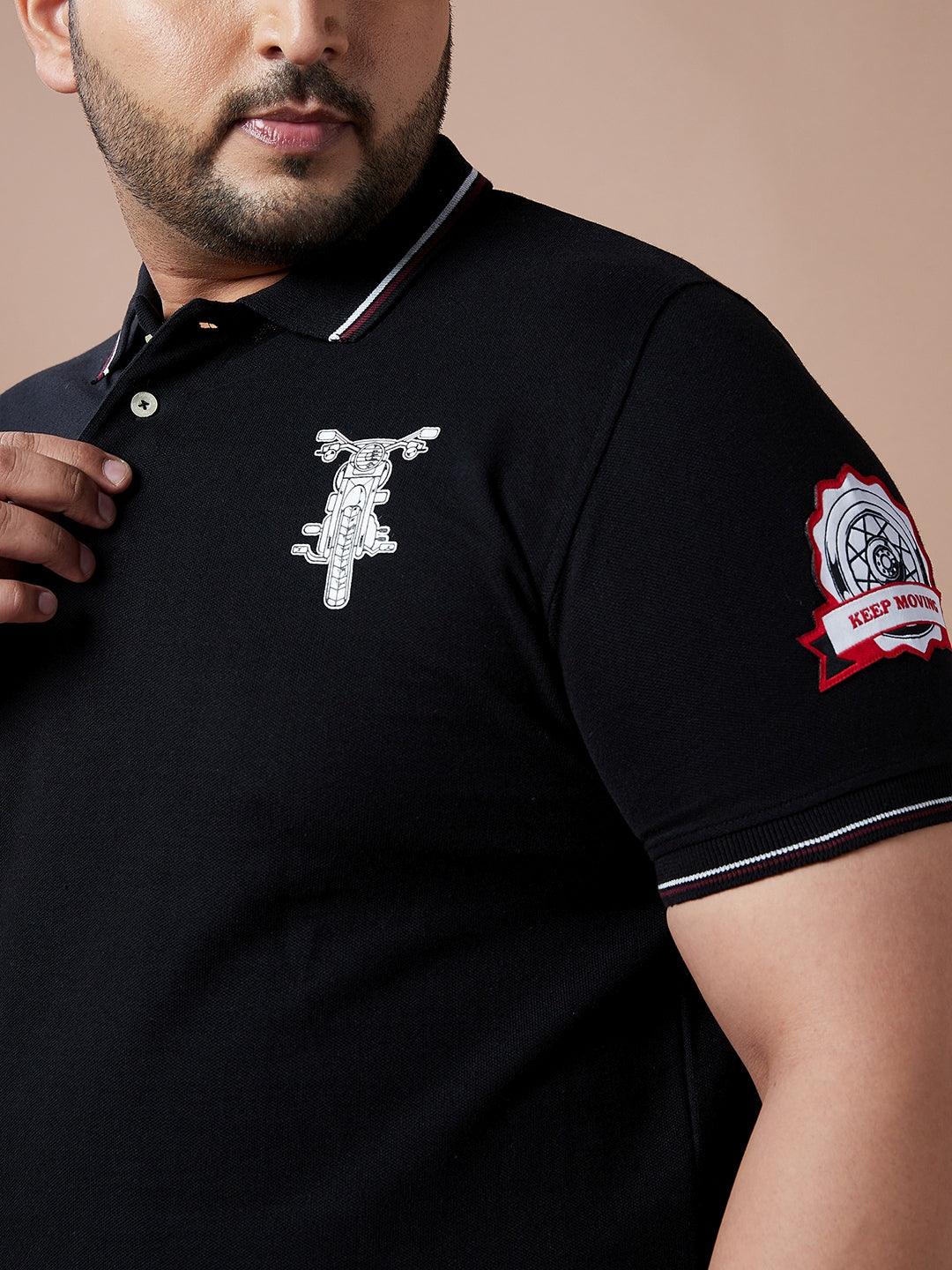 Men Plus Size Tappet Solid Polo Tshirt