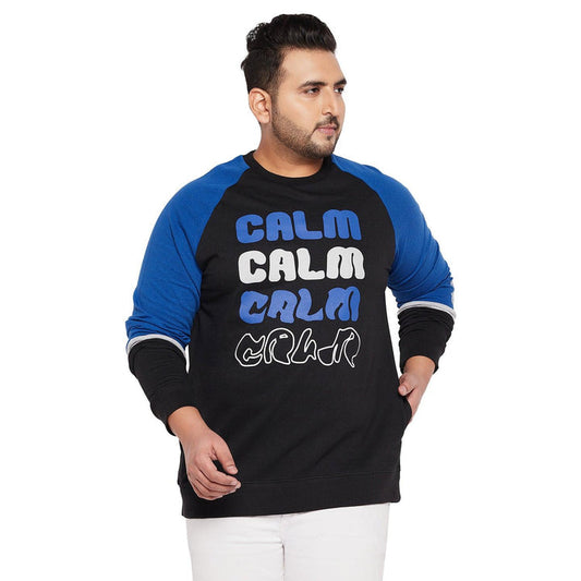 Men Plus Size Tarragon Printed Sweatshirt