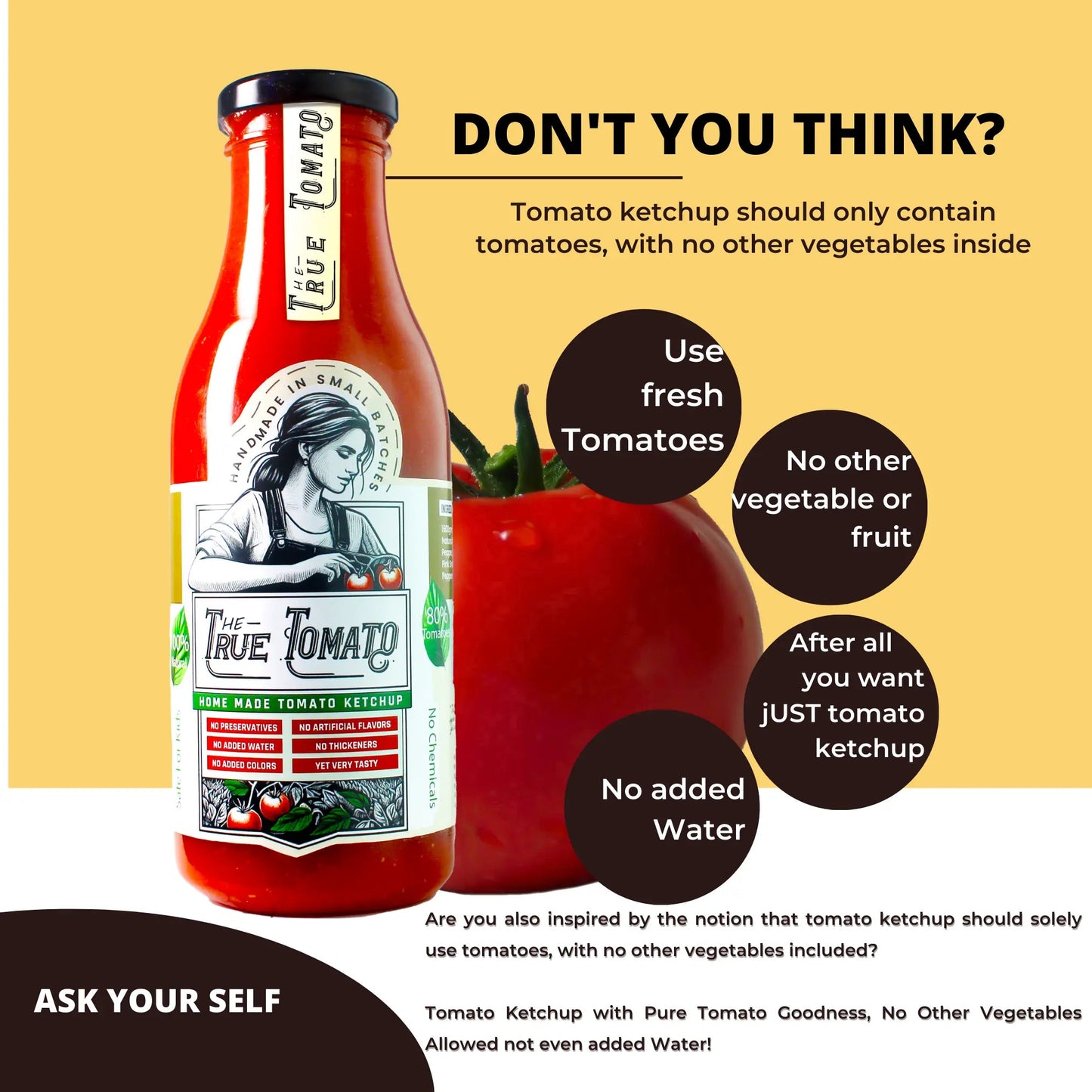 The True Tomato Ketchup 1100gm