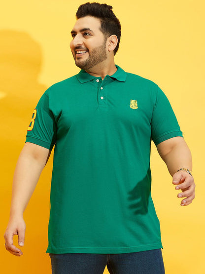 Men Plus Size TIM-SG Solid Polo Tshirt