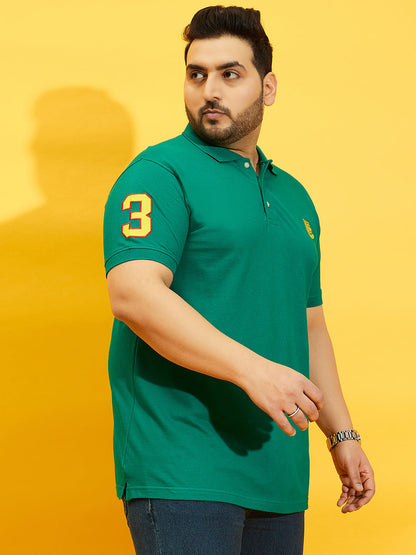 Men Plus Size TIM-SG Solid Polo Tshirt