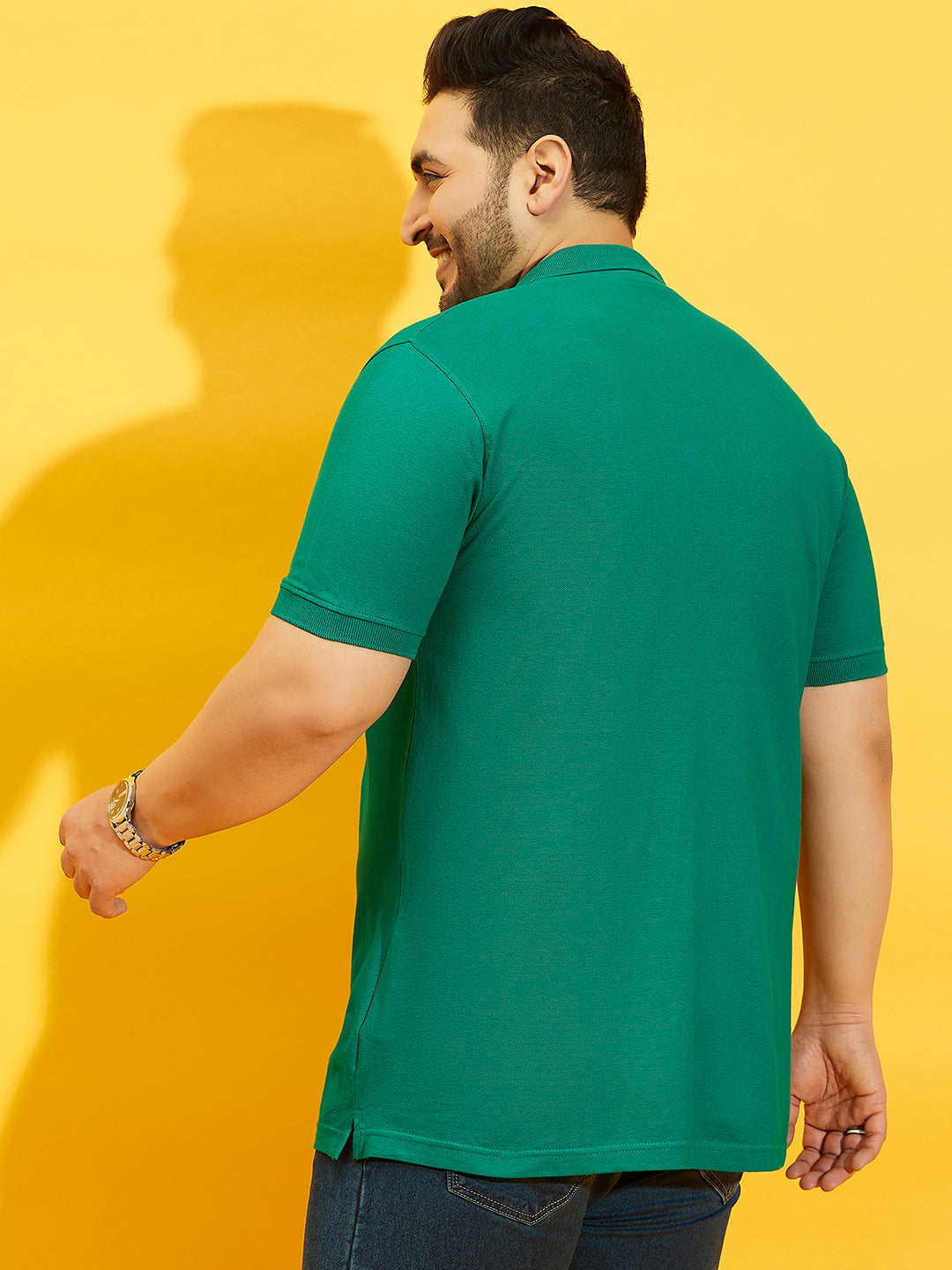 Men Plus Size TIM-SG Solid Polo Tshirt