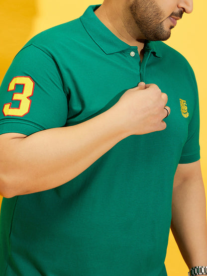 Men Plus Size TIM-SG Solid Polo Tshirt