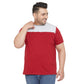 Men Plus Size Troop Colorblock Round Neck Tshirt