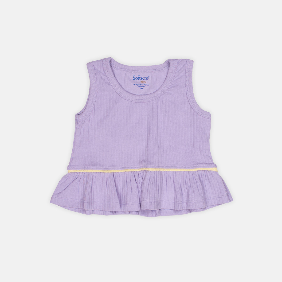 Lavender Sunshine Ribbed Top  Shorts Set