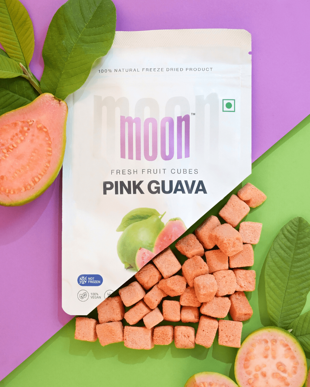 Moon Freeze Dried Pink Guava  Jamun Cubes