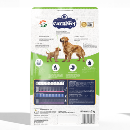 Carniwel Superfoods Veg Kibble Starter For Large Breed Mother  Baby Dog Dry Food